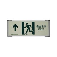 安赛瑞(SAFEWARE)自发光单面疏散标识(↑安全出口)33×12cm 蓄光自发光 铝合金边框 NZM