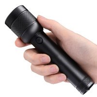 充电式手电筒户外强光手电 户外手电筒 黑色