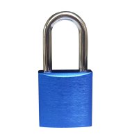 安赛瑞(SAFEWARE)铝合金安全挂锁(蓝)钢制锁梁Φ6×38mm 铝合金锁体 标配2把钥匙 NZM