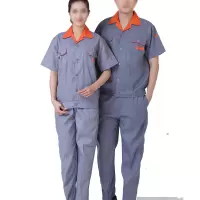 安赛瑞(SAFEWARE)夏季短袖劳保服套装(含裤子)灰色 XXL码 NZM