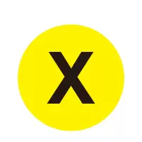 安赛瑞(SAFEWARE)耐磨库位编号地贴（X）Φ20cm 耐磨PC材料 NZM
