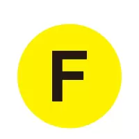 安赛瑞(SAFEWARE)耐磨库位编号地贴（F）Φ20cm 耐磨PC材料 NZM