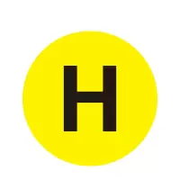 安赛瑞(SAFEWARE)耐磨库位编号地贴（H）Φ20cm 耐磨PC材料 NZM