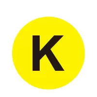 安赛瑞(SAFEWARE)耐磨库位编号地贴（K）Φ20cm 耐磨PC材料 NZM