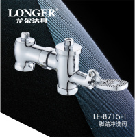 LONGER 龙尔洁具 冲洗阀 LE-8715-1脚踏延时四通式(套)