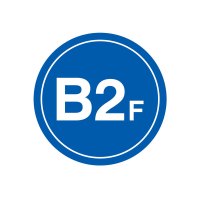 安赛瑞(SAFEWARE)楼层指示标识（B2F）Φ45cm 塑料板 NZM