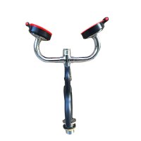 安赛瑞(SAFEWARE)台面式洗眼器(双喷头)304不锈钢 配防尘盖 不锈钢软管长1.5m NZM