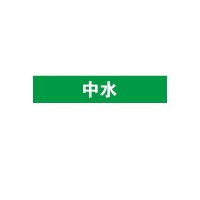 安赛瑞(SAFEWARE)管道介质标识贴(中水)10×50cm 乙烯不干胶 NZM