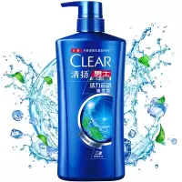清扬(CLEAR)男士去屑洗发露活力运动型蓝瓶1KG