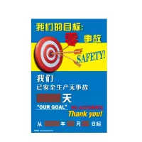 安赛瑞(SAFEWARE)LED安全生产天数纪录牌(我们的目标零事故)60×90cm NZM