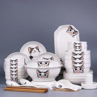 瓷碗筷 6碗4盘10筷10垫/套