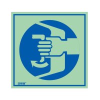 安赛瑞(SAFEWARE)船用IMO安全标志(关闭舱门)15×15cm 自发光不干胶 NZM