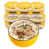 盛耳(shenger) 炖炖好排骨菌菇粥38g*6 小黄杯速食粥冲泡即食粥早餐组合方便粥
