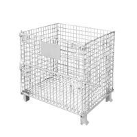 鑫缇乐 欧宝美仓储笼折叠式钢铁货架仓储笼储物笼物流储藏柜储存架铁笼子 1200*1000*890承重1000KG