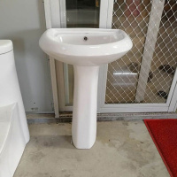家装卫浴  洗手盆 圆形小立柱盆(含龙头)
