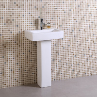 家装卫浴洁具 洗手盆 四方小立柱盆（含龙头）