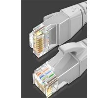 宁固六类CAT6类网线 高速千兆网络连接线 家用电脑宽带机顶盒非屏蔽8芯双绞工程跳线 灰色20米