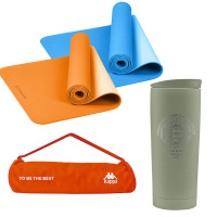 Kappa 瑜伽垫+瑜伽垫包+防漏随行杯
