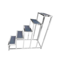 不锈钢台阶凳不锈钢脚踏凳 楼梯台阶踏步登高平台梯 车间用梯 五层50*113*113cm