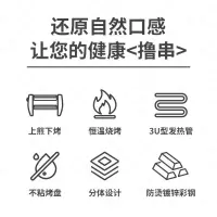 金穗慧采 电烧烤炉 电烤盘 家用无烟不粘电烤炉 烤串机 铁板烧 韩式烧烤 烧烤炉 25个起拍 gk