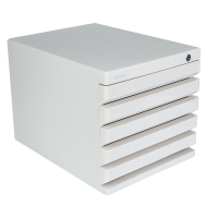 晨光(M&G) ADM95298 文具灰色五层桌面带锁文件柜 抽屉式收纳柜 资料柜 单个装