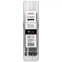得力(deli)0.5mm中性笔芯签字笔水笔替芯 子弹头黑色(20支/盒)12盒装 33402(单位:盒)JHMS