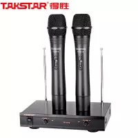 得胜(TAKSTAR)无线麦克风 TS-6310HH 无线话筒麦克风一拖二 家庭KTV会议舞台演出 黑色