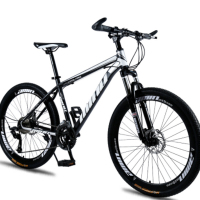山地自行车26英寸/24速双减震一体轮折叠山地车自行车