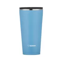 日本象印(ZOJIRUSHI)咖啡杯SX-FSE45不锈钢真空男女水杯啤酒杯茶杯广口杯子450ML 天蓝色