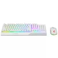 微星(MSI)Vigor GK30游戏键盘 机械键盘带数字键 有线连接防泼水 RGB灯光电竞键盘鼠标
