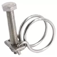 304不锈钢钢丝箍 双钢丝喉箍 强力钢丝箍 橡胶管卡箍 抱箍 管箍 40-45*2.0mm 5个/包
