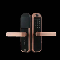 邦臣 门锁 红古铜 家用办公室指纹锁 智能密码锁 防盗门锁 带遥控门锁