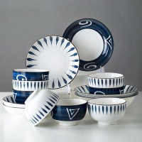 Lefit 日式家庭组合陶瓷餐具10件套装(单位:套)