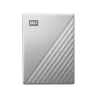 西部数据(WD)2TB Type-C 移动硬盘My Passport Ultra 2.5英寸 银色 高速便携 密码保护