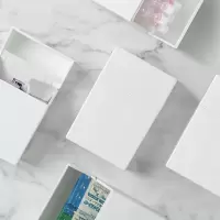 蓝 锐 棉签盒 (WB1)石材棉签盒随身便携牙线化妆品护肤品小样收纳盒
