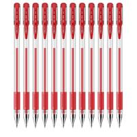得力(deli) 6600ES 红色 0.5mm中性笔水笔 子弹头签字笔 100支装