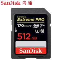 闪迪(SanDisk) c10 高速存储卡SD卡 U3 单反大卡 微单相机内存卡 兼容连拍和4K视频 512G