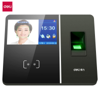 得力(deli) 13750人脸指纹触屏考勤机(银黑)