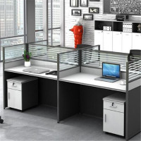 林家鸿业(LiNkA) 职员办公桌组合王字型六人位