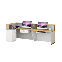 递乐(DiLe)公司收银台前台接待台吧台柜超市服装店商用简约现代店铺办公桌子120*60*100cm003