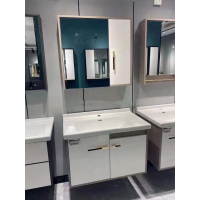 洗漱台 镜子+洗面池+下面带个小柜子