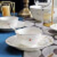 唐惠 碗 碗碟套装家用饭碗盘子勺子骨质瓷餐具套装18头 中式碗盘釉上彩 秋思家居实用TH-8618