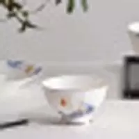 唐惠 碗碟套装可微波炉骨瓷22头餐具套装碗盘碟套具组合 中式碗盘釉上彩 海上明珠TH-8422