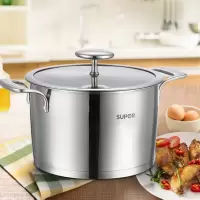 苏泊尔(SUPIR)304不锈钢汤锅 加厚复底 20CM 雅致不锈钢汤锅炖锅 ST20V1