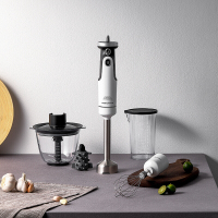 摩飞电器（Morphyrichards）料理机打蛋器家用绞肉机手持式婴儿辅食搅拌机榨汁机料理棒MR6006 白色