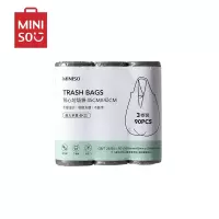 名创优品(miniso) 背心垃圾袋90只装厨房家用背心垃圾袋方便