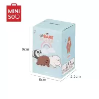 名创优品(miniso) 咱们裸熊baby系列玩转甜甜圈盲盒挂件创意玩偶(混)