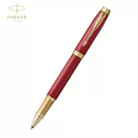 派克(PARKER)签字笔 IM烈焰红金夹宝珠笔