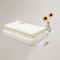 CaldiceKris（中国CK）新款纯色爱棉毛浴巾套装CK-MJ1003白色（一条毛巾+一条浴巾/盒）节假日不发货