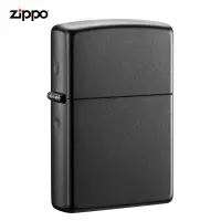 zippo芝宝打火机美国原装ZIPPO防风煤油打火机之宝218黑哑漆218-042600